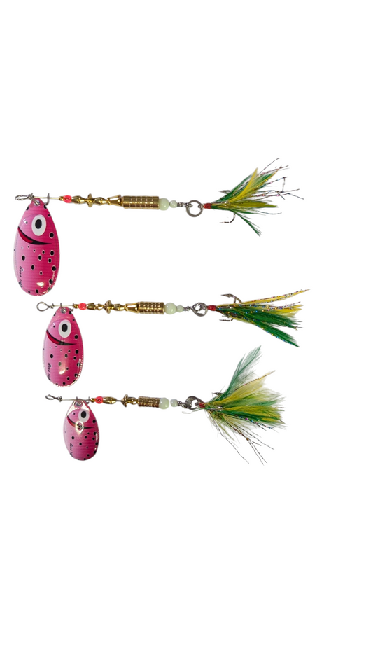 JBS4010SS-S One Set of "PINKERELLA" #5, #4, #3 French Blade Spinners