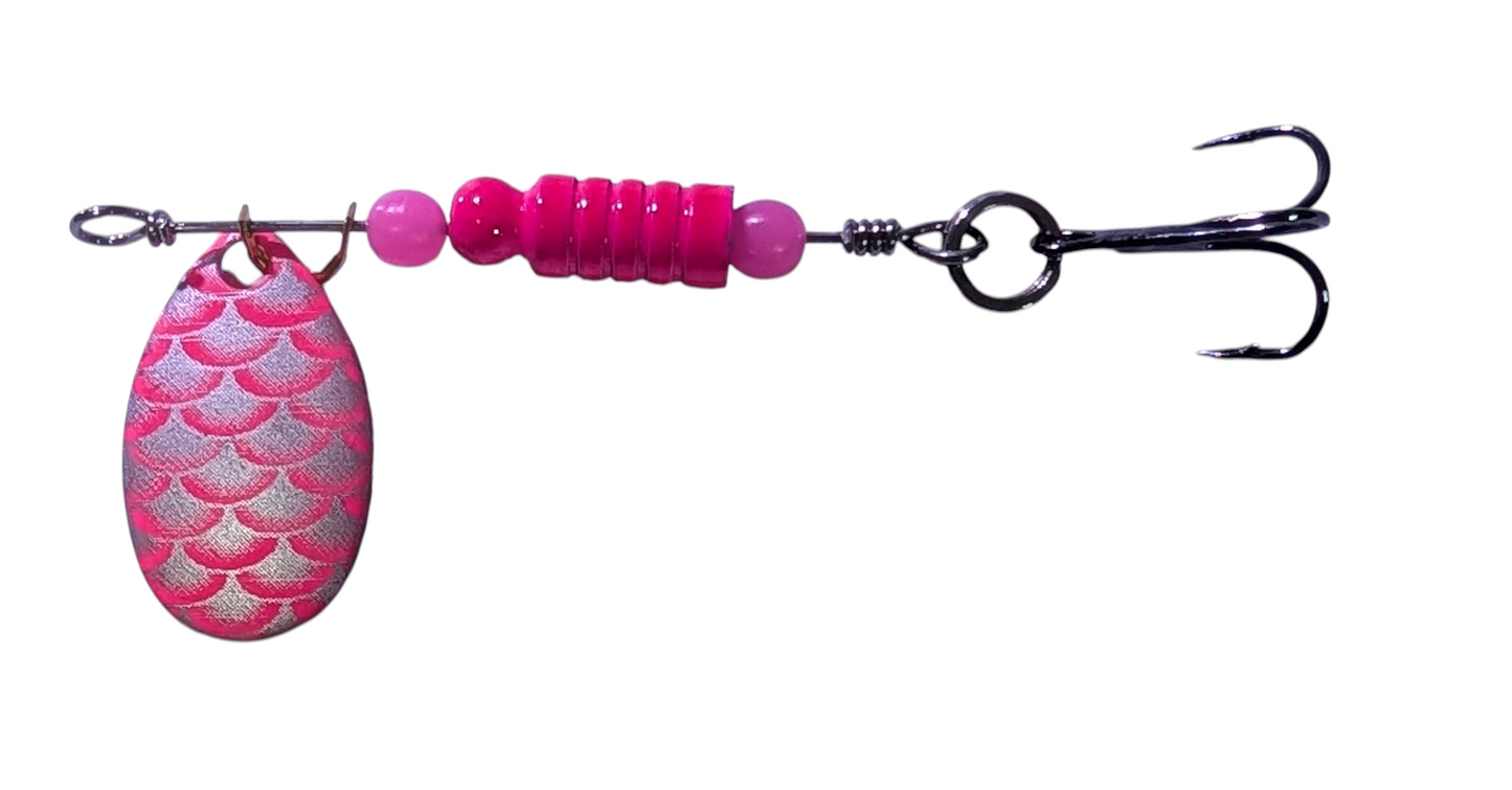 JBS3115SS-3 "PINK MENACE" #3 Indiana Blade Spinner