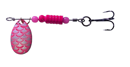 JBS3115SS-3 "PINK MENACE" #3 Indiana Blade Spinner