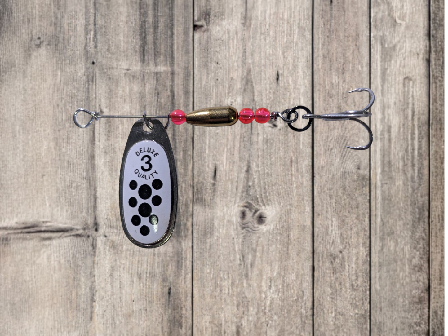 JBS3050SS-3 "SILVER SPECKLE" #3 Indiana Blade Spinner