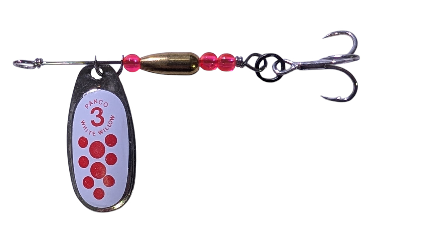 JBS3051SS-3 "RED DOT SPECKLE" #3 Indiana Blade Spinner