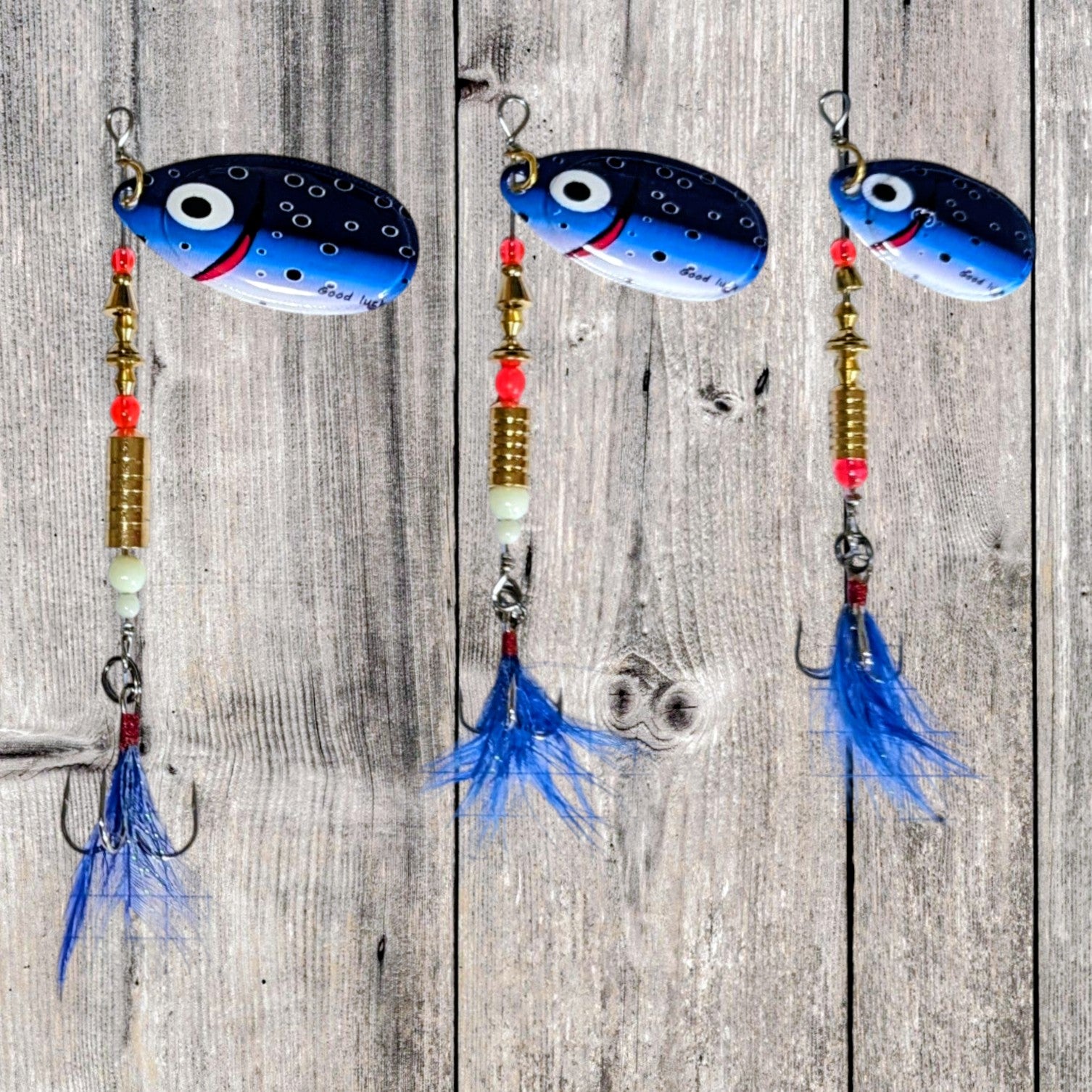 JBS5003SS-S One Set of "TWILIGHT FLICKERBEAST" #5, #4, #3 French Blade Spinners