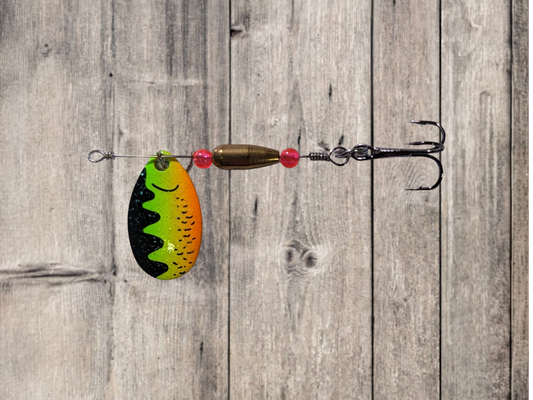 JBS3118SS-4 "JUNGLE BLAZE" #4 INDIANA BLADE SPINNER