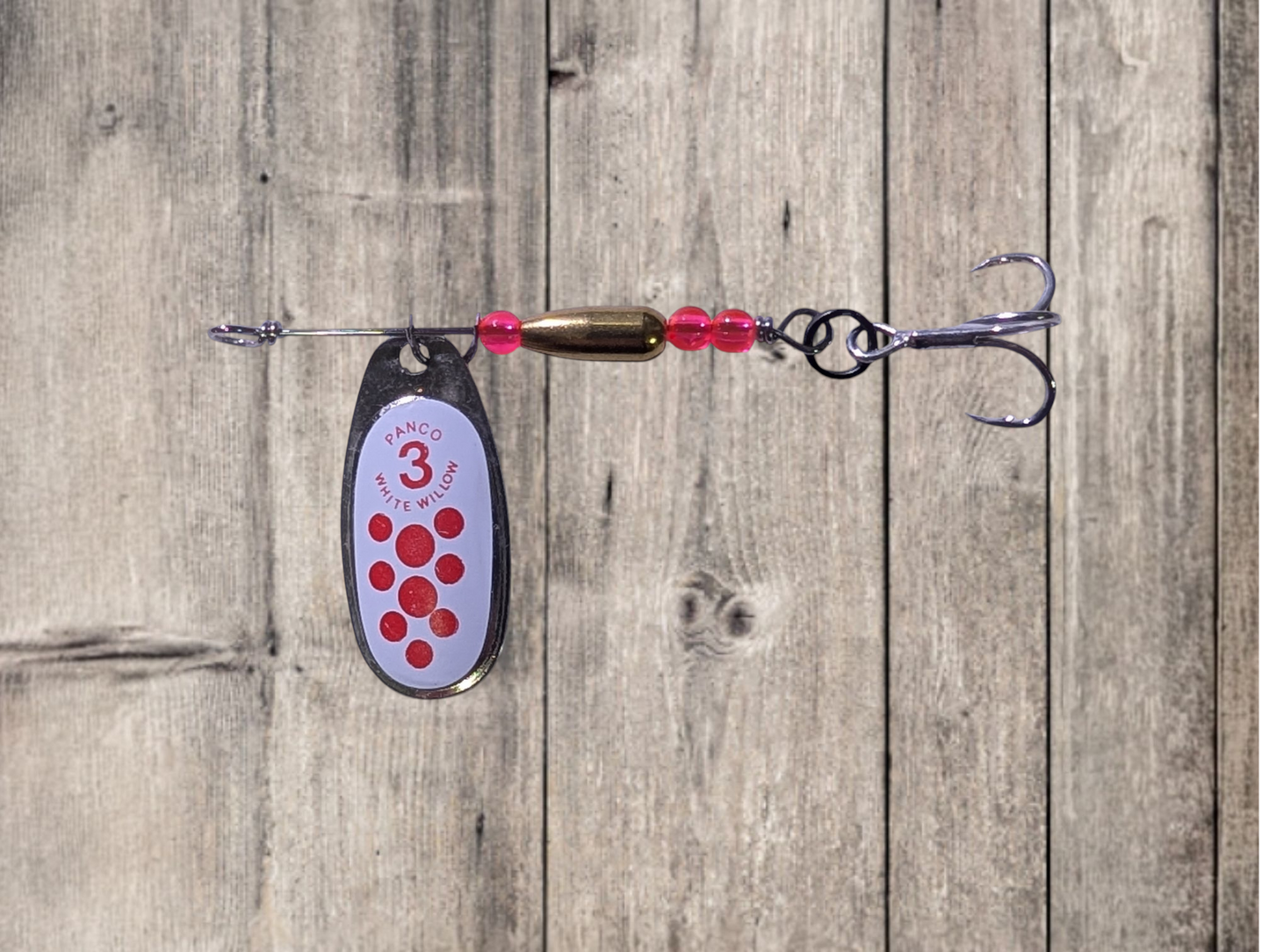 JBS3051SS-3 "RED DOT SPECKLE" #3 Indiana Blade Spinner