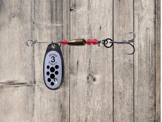 JBS3050SS-3 "SILVER SPECKLE" #3 Indiana Blade Spinner