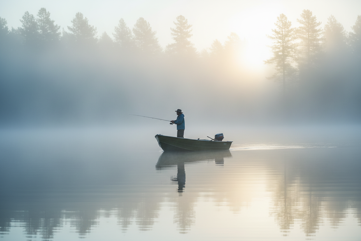 Cropped fishing scene